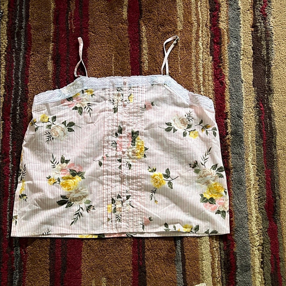 Floral Striped Camisole Top